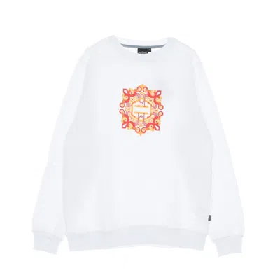 Dolly Noire Men's Crewneck Sweatshirt With Maioliche Logo Crewneck White