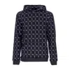 Dolly Noire Men's Hoodie Monogram Hoodie Black In Black