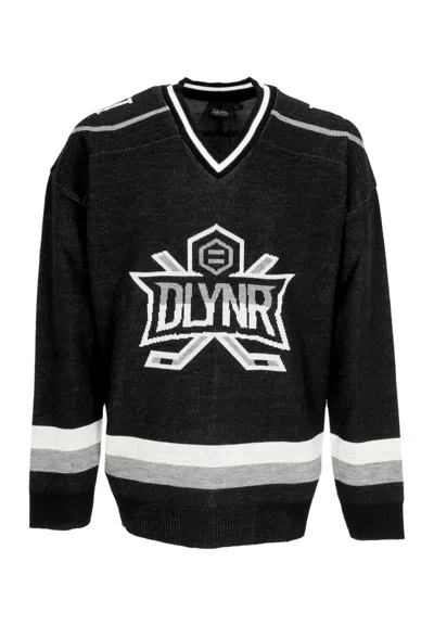 Dolly Noire Men's Knitted Goat Hockey Sweater Black/grey