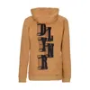 Dolly Noire Men's Letter Block Hoodie Khaki In Khaki