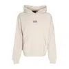 Dolly Noire Men's Lightweight Hooded Sweatshirt 3d Box Logo Hoodie Beige In Beige