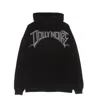 Dolly Noire Men's Lightweight Hooded Sweatshirt 3d Lettering Hoodie Over Black In Black
