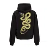 Dolly Noire Men's Lightweight Hooded Sweatshirt Desert Snake Hoodie Black In Black