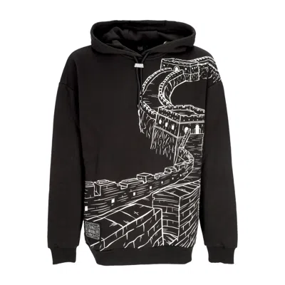 Dolly Noire Men's Lightweight Hoodie Chinese Wall Outline Over Hoodie Black/white