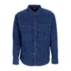 Dolly Noire Men's Long Sleeve Shirt Monogram Laser Shirt Raw Blue Indigo In Raw Blue Indigo
