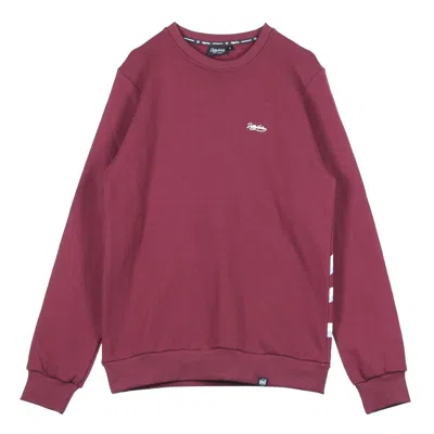 Dolly Noire Men's Low Logo Crewneck Sweatshirt Brx Burgundy