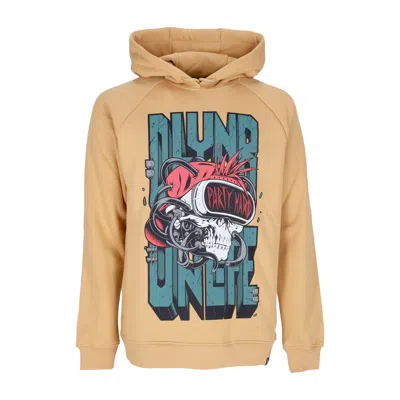 Dolly Noire Men's Party Hard Skull Hoodie Beige