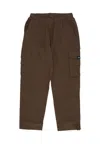 Dolly Noire Men's Ripstop Baggy Cargo Long Trousers Forest Night In Forest Night