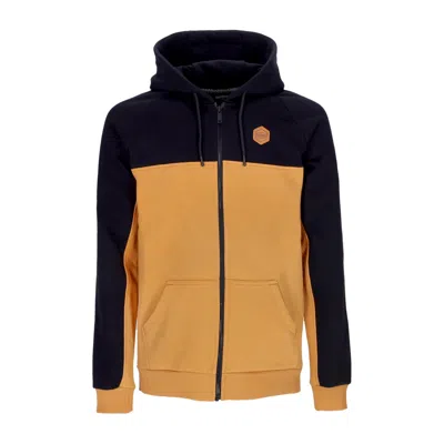Dolly Noire Men's Section Insert Zip Hoodie Black/khaki