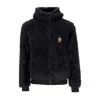 Dolly Noire Men's Sherpa Zip Hoodie Graphite In Graphite