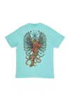 Dolly Noire Men's Shirt Garuda Tee Turquoise