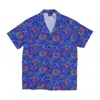 Dolly Noire Men's Short Sleeve Bowling Shirt X Durex Blue In Blue