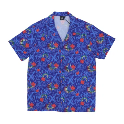 Dolly Noire Men's Short Sleeve Bowling Shirt X Durex Blue