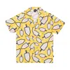 Dolly Noire Men's Short Sleeve Shirt Mambo Lemon Pattern Bowling Shirt Yellow In Yellow