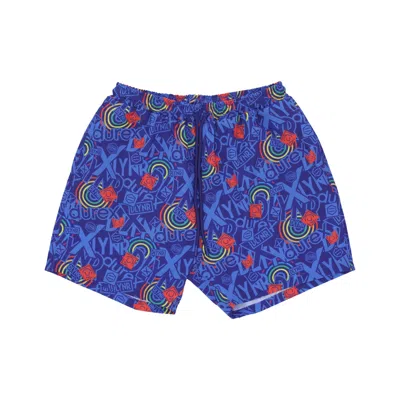 Dolly Noire Men's Swimshorts Swim Shorts X Durex Blue In Multi
