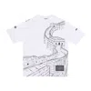Dolly Noire Men's T-shirt Chinese Wall Outline Over Tee White