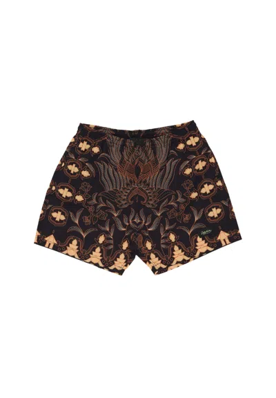 Dolly Noire Men's Trousers Nomadic Batik Swimshorts Brown