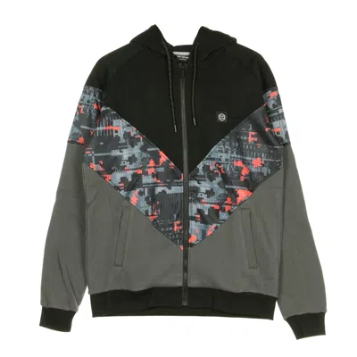 Dolly Noire Men's Virtual Zip Hoodie Black/glitch Camo
