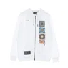 Dolly Noire Men's Zip Hoodie Sweatshirt Printed Circuit Board Hoodie White In White