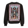 Dolly Noire Persian Rug Crewneck Men's Lightweight Crewneck Sweatshirt Black In Black