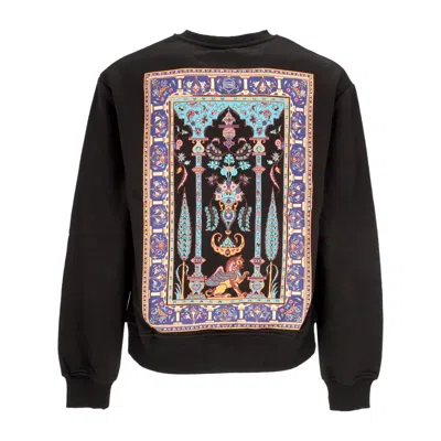 Dolly Noire Persian Rug Crewneck Men's Lightweight Crewneck Sweatshirt Black