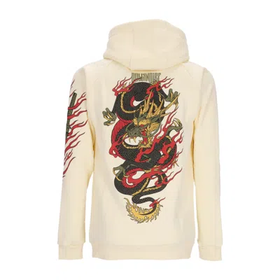Dolly Noire Ryu Dragon Hoodie Beige Men's Hoodie