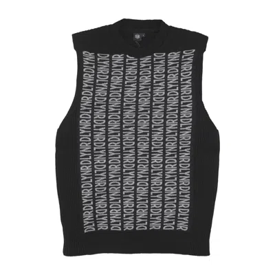 Dolly Noire Sleeveless Pullover Men Knitwear Vest Black