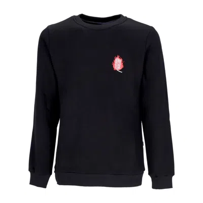Dolly Noire Stay On Fire Crewneck Men's Sweatshirt Black