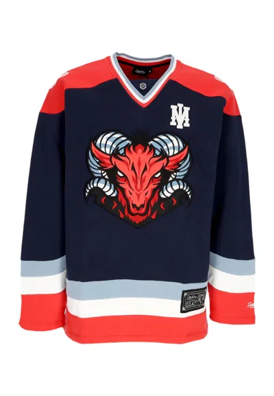 Dolly Noire Type Hockey Man Goat Hockey Crewneck Midnight Blue In Multi