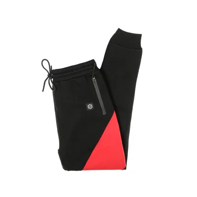 Dolly Noire Victorious Men's Fleece Tracksuit Pants Black/red