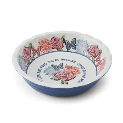 Dolly Parton 10-inch Ceramic Pie Dish In Pink;white;blue