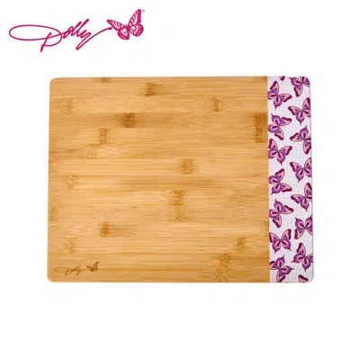 Dolly Parton 11 X 14-inch Bamboo Cutting Board In Natural,pink
