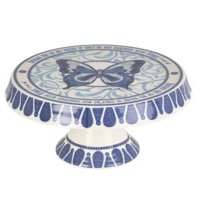 Dolly Parton Jeweled Mosaic Cake Stand In Blue