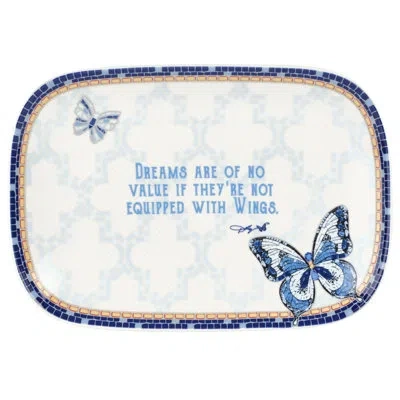 Dolly Parton Jeweled Mosaic Serving Tray In Blue