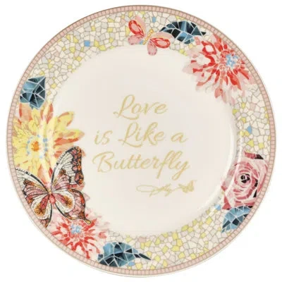 Dolly Parton Jeweled Mosaic Sharing Plate In White