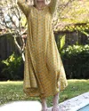 Dolma Calypso Dress In Mustard