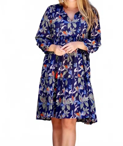 Dolma Camby Dress In Navy In Multi