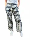 Dolma Cotton Tie Waist Pants In Navy/white Print In Multi