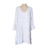 DOLMA FRANCOISE KURTA TUNIC IN EMBROIDERED WHITE