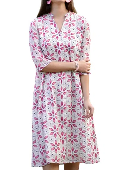 Dolma Heather Dress In Pink Multi