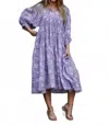 Dolma Isla Midi Dress In Jacaranda In Purple