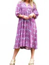 Dolma Isla Midi Dress In Trinitaria In Pink