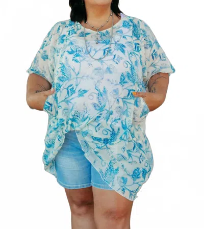 Dolma Isla Tunic Dress In Blue Multi