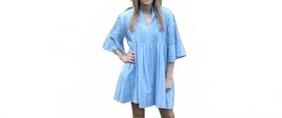 Dolma Women's Kat Mini Tunic Dress In Blue