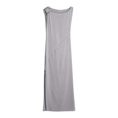Dolores Promesas Women's Alia Long Grey Satin Dress
