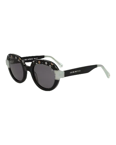 Dolores Promesas Women's Black Oval Spectacles With Circle Pattern