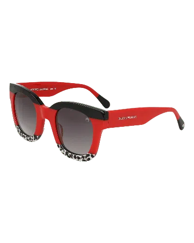 Dolores Promesas Women's Black / Red Glasses With Red Square Patterned Trend In Black/red