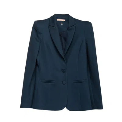 Dolores Promesas Women's Blue Barbara Pagoda Sleeve Blazer