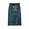 Dolores Promesas Women's Blue Beautiful Leather Effect Midi Skirt In Blue