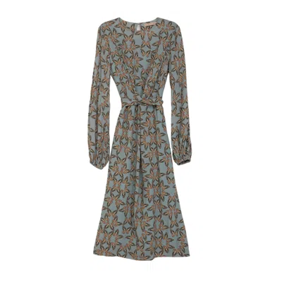 Dolores Promesas Women's Blue Butterflies Midi Dress